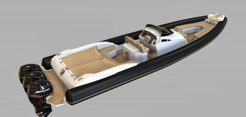NUOVA JOLLY personnalisation - Bateau semi rigide de luxe avec moteur hors-bord